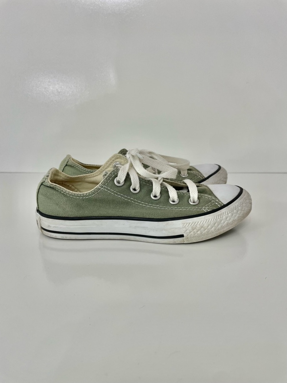 Converse All Star Low-Top Light Green Canvas Sneakers Kids 13Y Streetwear Indie